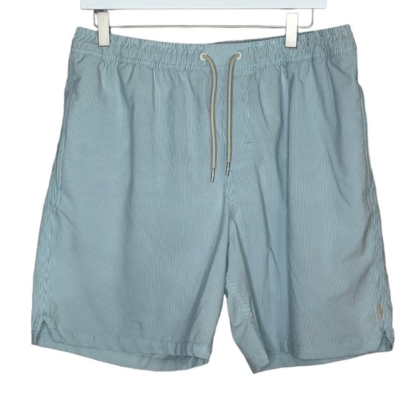 QUIKSILVER Waterman The Deck Blu/Wht Volleys Swim Shorts - Picture 1 of 4